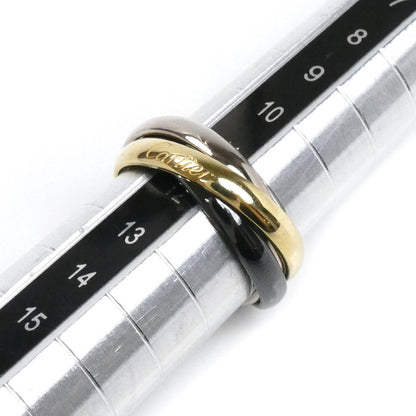 CARTIER カルティエ K18YG/K18WG/セラミック トリニティ リング・指輪 B4235651 11.5号 51 5.9g 日本/中国/EU限定 レディース【中古】【美品】