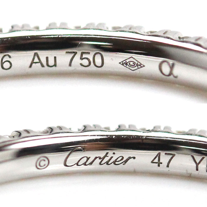 CARTIER カルティエ K18WG ホワイトゴールド エタンセル ドゥ カルティエ フルエタニティ リング・指輪 B4210447 ダイヤモンド 7号 47 1.1g レディース【中古】【美品】