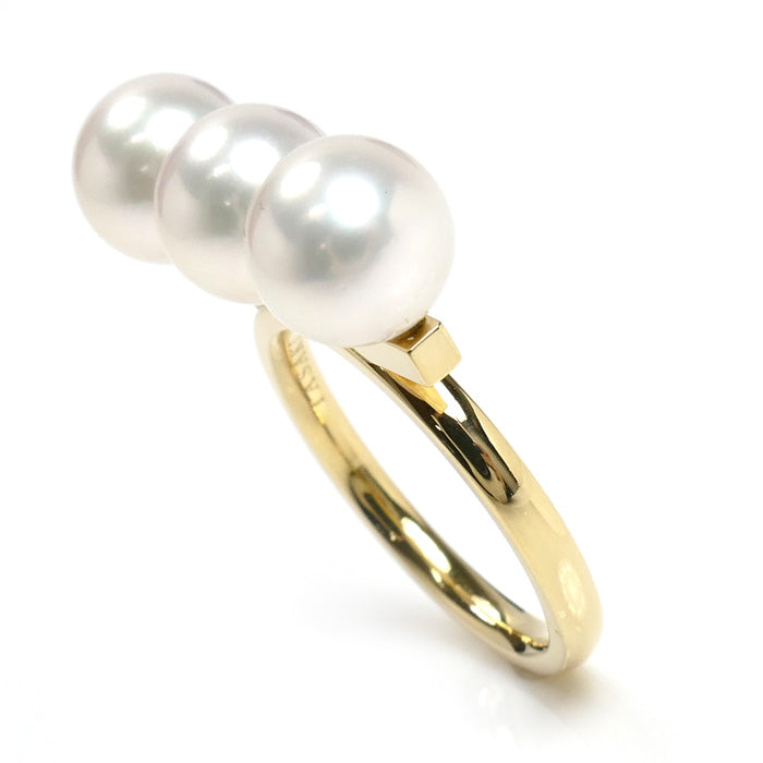 TASAKI タサキ K18YG イエローゴールド バランス ネオ パール リング・指輪 R-4814-18KYG パール約8.0mm 12号 6.3g レディース【中古】【美品】