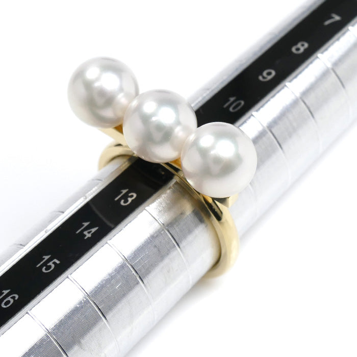 TASAKI タサキ K18YG イエローゴールド バランス ネオ パール リング・指輪 R-4814-18KYG パール約8.0mm 12号 6.3g レディース【中古】【美品】