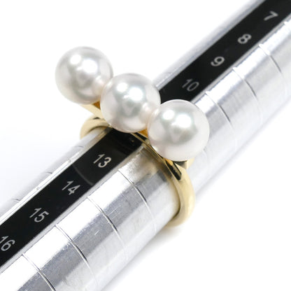 TASAKI タサキ K18YG イエローゴールド バランス ネオ パール リング・指輪 R-4814-18KYG パール約8.0mm 12号 6.3g レディース【中古】【美品】