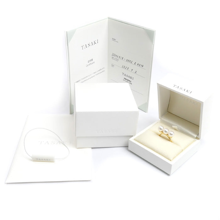 TASAKI タサキ K18YG イエローゴールド バランス ネオ パール リング・指輪 R-4814-18KYG パール約8.0mm 12号 6.3g レディース【中古】【美品】