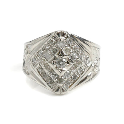 Pt900プラチナ ダイヤ リング・指輪 ダイヤモンド0.67ct 18号 10.6g レディース【中古】