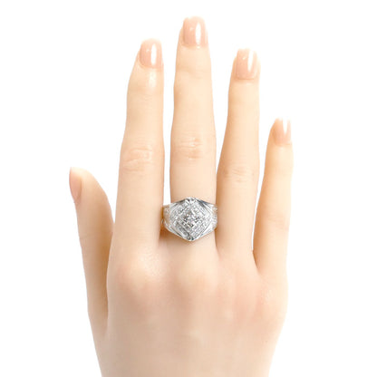 Pt900プラチナ ダイヤ リング・指輪 ダイヤモンド0.67ct 18号 10.6g レディース【中古】