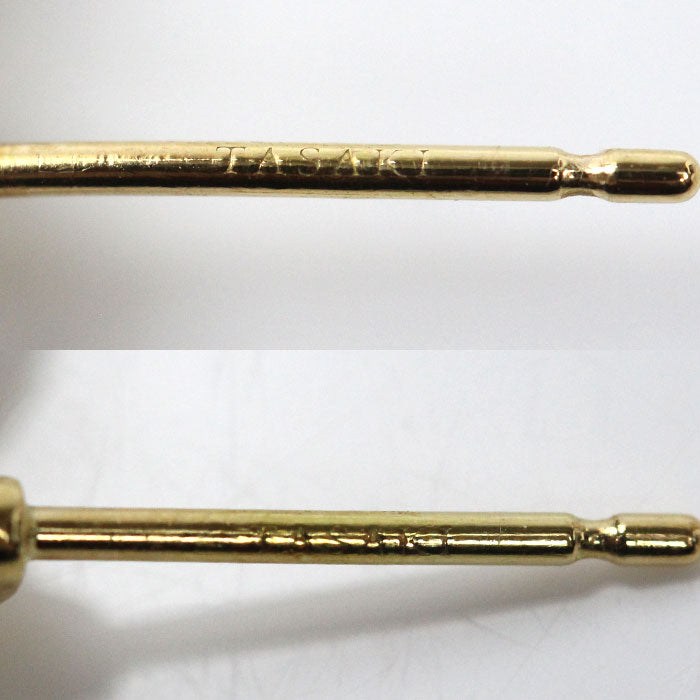 TASAKI タサキ K18YG イエローゴールド バランス ネオ パール ピアス E-4315-18KYG アコヤパール約6.7mm 6.2g レディース【中古】【美品】