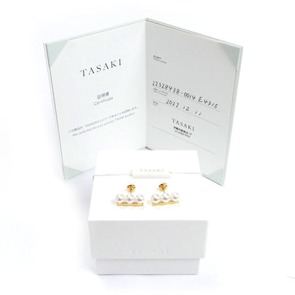 TASAKI タサキ K18YG イエローゴールド バランス ネオ パール ピアス E-4315-18KYG アコヤパール約6.7mm 6.2g レディース【中古】【美品】
