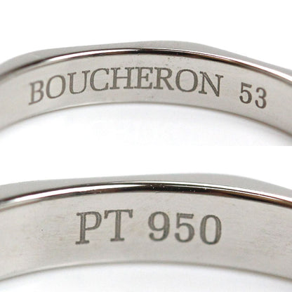 Boucheron ブシュロン Pt950プラチナ ファセット 1P ダイヤ リング・指輪 ダイヤモンド 13号 53 4.7g レディース【中古】