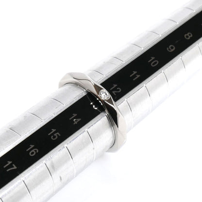 Boucheron ブシュロン Pt950プラチナ ファセット 1P ダイヤ リング・指輪 ダイヤモンド 13号 53 4.7g レディース【中古】