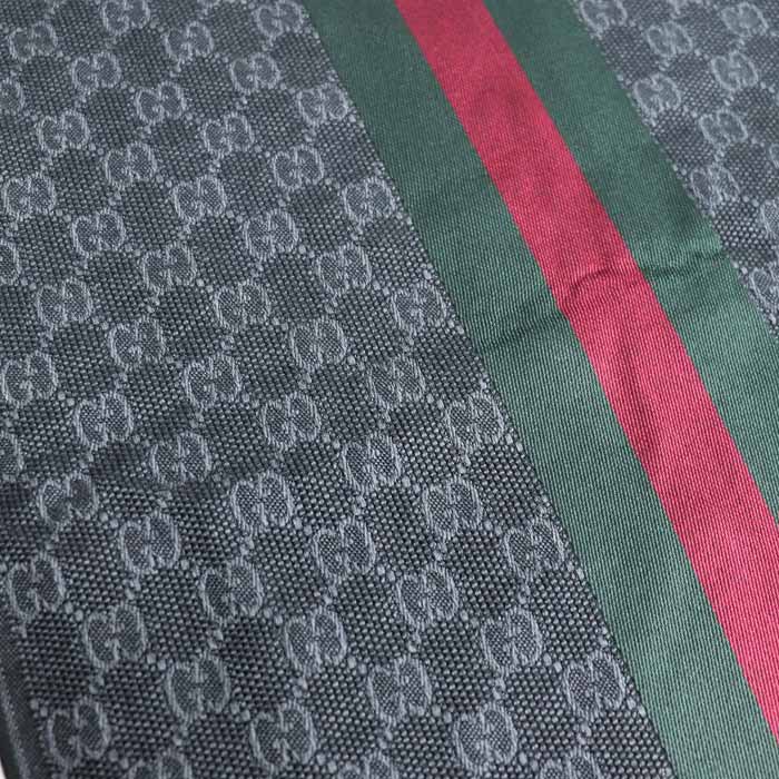 GUCCI グッチ シェリーライン マフラー ブラック 147351 4G704 1166 ユニセックス【中古】【美品】