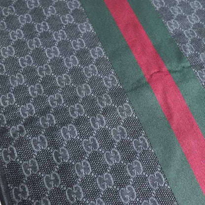 GUCCI グッチ シェリーライン マフラー ブラック 147351 4G704 1166 ユニセックス【中古】【美品】