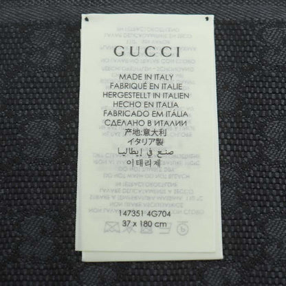 GUCCI グッチ シェリーライン マフラー ブラック 147351 4G704 1166 ユニセックス【中古】【美品】