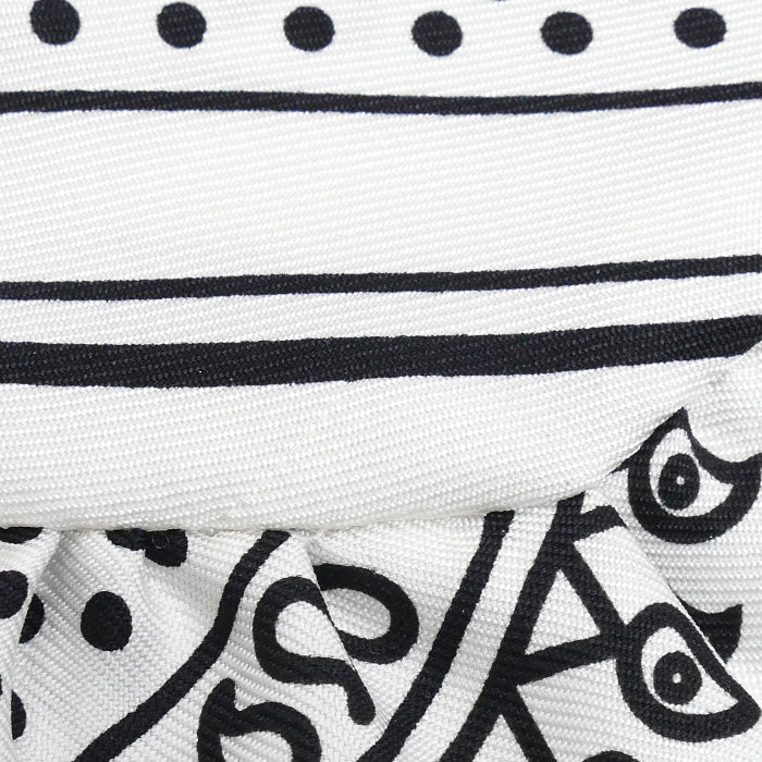 HERMES エルメス ツイリー Eperon d' Or Bandana エプロンドールバンダナ スカーフ ホワイト/ブラック H852978S レディース【中古】【美品】