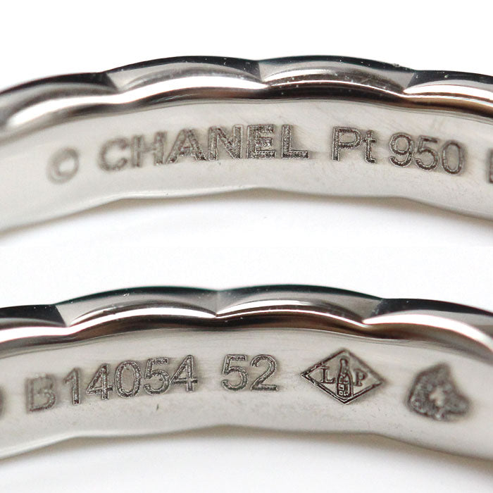 CHANEL シャネル Pt950プラチナ ココクラッシュ 5P ダイヤ リング・指輪 J11355 11.5号 52 3.9g レディース【中古】【美品】
