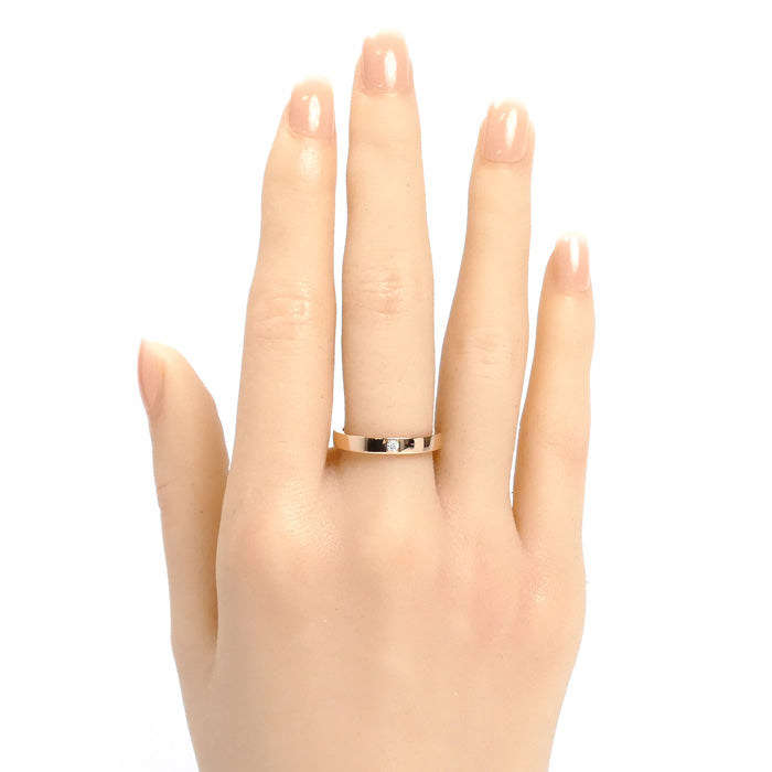 BVLGARI ブルガリ K18PG ピンクゴールド マリーミー 1P ダイヤ リング・指輪 12.5号 4.7g レディース【中古】