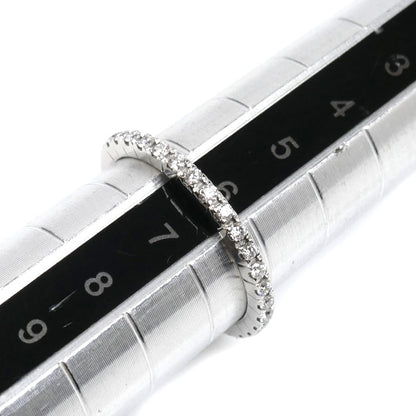 BVLGARI ブルガリ K18WG ホワイトゴールド ハーフエタニティ ダイヤ ローマ アモール リング・指輪 351547 6号 1.6g レディース【中古】【美品】
