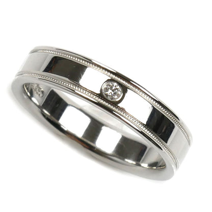 TIFFANY&Co. ティファニー Pt950プラチナ ダブルミルグレインバンド ダイヤ リング・指輪 10号 6.2g レディース【中古】【美品】