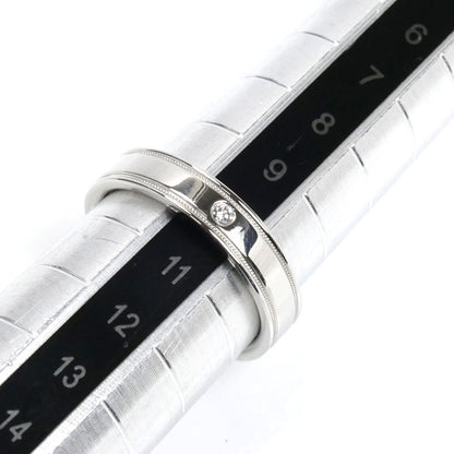 TIFFANY&Co. ティファニー Pt950プラチナ ダブルミルグレインバンド ダイヤ リング・指輪 10号 6.2g レディース【中古】【美品】