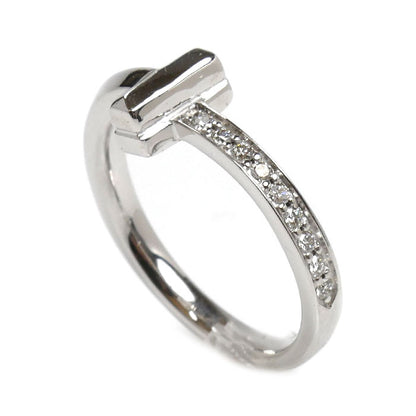TIFFANY&Co. ティファニー K18WG ホワイトゴールド Tワン ナロー ダイヤ リング・指輪 67795512 9号 4.0g レディース【中古】【美品】