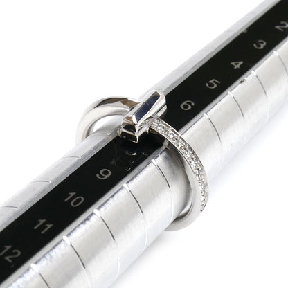 TIFFANY&Co. ティファニー K18WG ホワイトゴールド Tワン ナロー ダイヤ リング・指輪 67795512 9号 4.0g レディース【中古】【美品】
