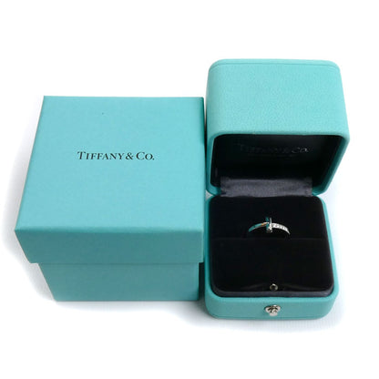 TIFFANY&Co. ティファニー K18WG ホワイトゴールド Tワン ナロー ダイヤ リング・指輪 67795512 9号 4.0g レディース【中古】【美品】