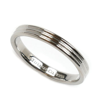 TIFFANY&Co. ティファニー Pt950プラチナ 3ロウ バンドリング リング・指輪 16.5号 5.0g レディース【中古】【美品】