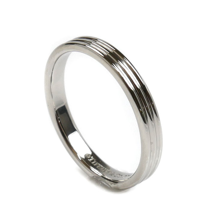 TIFFANY&Co. ティファニー Pt950プラチナ 3ロウ バンドリング リング・指輪 16.5号 5.0g レディース【中古】【美品】