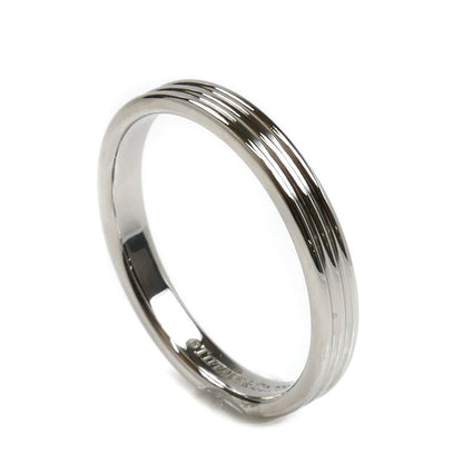 TIFFANY&Co. ティファニー Pt950プラチナ 3ロウ バンドリング リング・指輪 16.5号 5.0g レディース【中古】【美品】