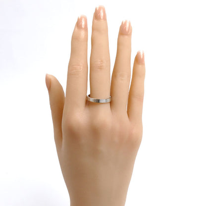 TIFFANY&Co. ティファニー Pt950プラチナ 3ロウ バンドリング リング・指輪 16.5号 5.0g レディース【中古】【美品】
