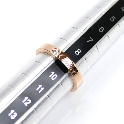 CARTIER カルティエ K18PG ピンクゴールド エングレーブド 1P ダイヤ リング・指輪 B4086449 ダイヤモンド 9号 49 3.5g レディース【中古】【美品】