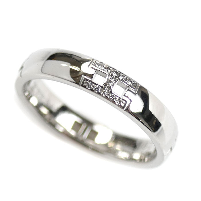 HERMES エルメス K18WG ホワイトゴールド エヴァー ヘラクレス リング・指輪 ダイヤモンド 8号 48 3.5g レディース【中古】【美品】