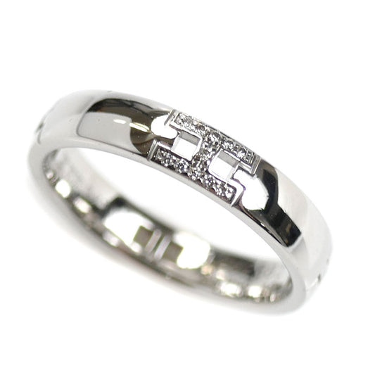 HERMES エルメス K18WG ホワイトゴールド エヴァー ヘラクレス リング・指輪 ダイヤモンド 8号 48 3.5g レディース【中古】【美品】