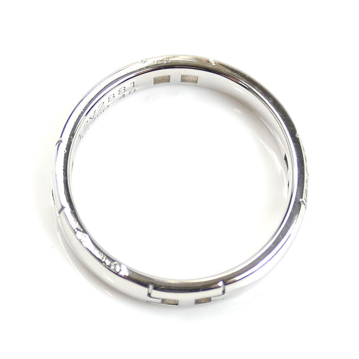 HERMES エルメス K18WG ホワイトゴールド エヴァー ヘラクレス リング・指輪 ダイヤモンド 8号 48 3.5g レディース【中古】【美品】
