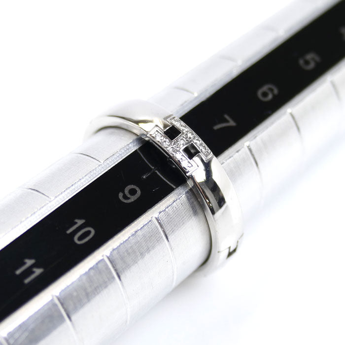 HERMES エルメス K18WG ホワイトゴールド エヴァー ヘラクレス リング・指輪 ダイヤモンド 8号 48 3.5g レディース【中古】【美品】