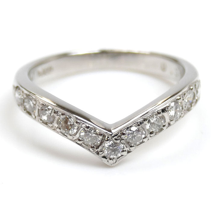 TASAKI タサキ Pt900プラチナ ダイヤ リング・指輪 ダイヤモンド0.39ct 9.5号 3.4g レディース【中古】【美品】