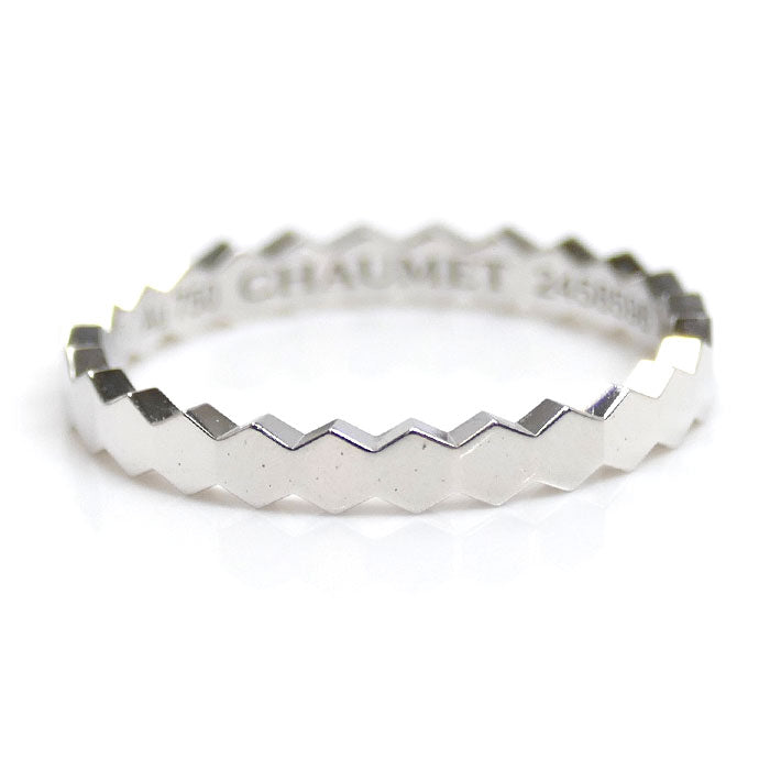 Chaumet ショーメ K18WG ホワイトゴールド ビーマイラブ ハニカム リング・指輪 081930 9号 49 1.8g レディース【中古】【美品】