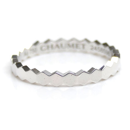 Chaumet ショーメ K18WG ホワイトゴールド ビーマイラブ ハニカム リング・指輪 081930 9号 49 1.8g レディース【中古】【美品】