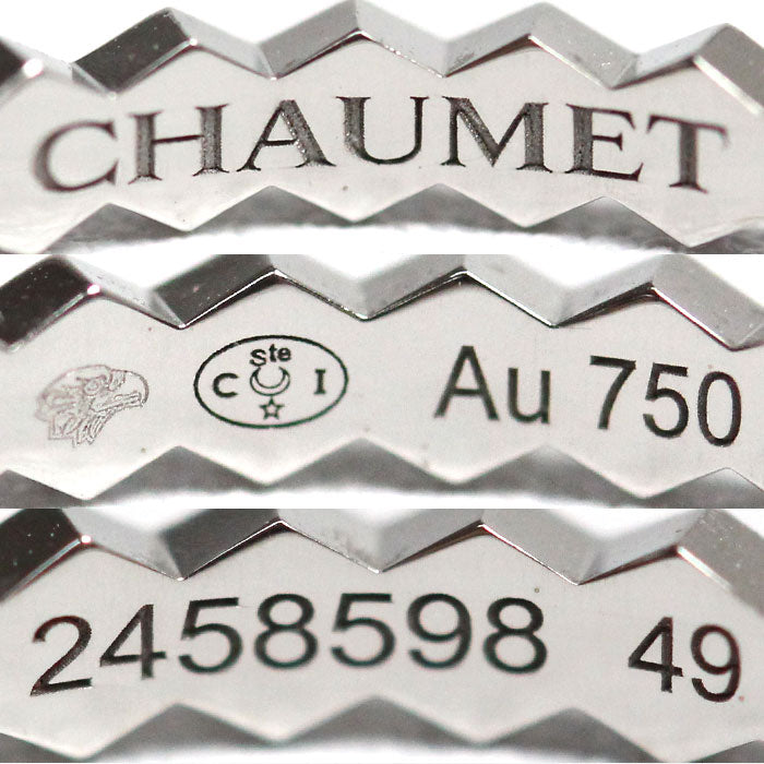 Chaumet ショーメ K18WG ホワイトゴールド ビーマイラブ ハニカム リング・指輪 081930 9号 49 1.8g レディース【中古】【美品】