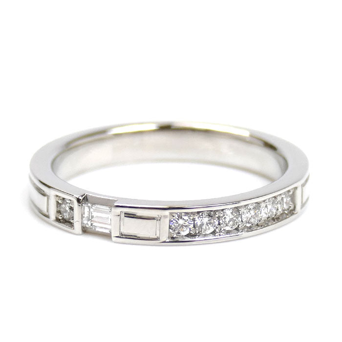 HARRY WINSTON ハリーウィンストン Pt950プラチナ トラフィック アクセント バンド リング リング・指輪 WBDPACRFTRF ダイヤモンド 15号 6.4g レディース【中古】【美品】