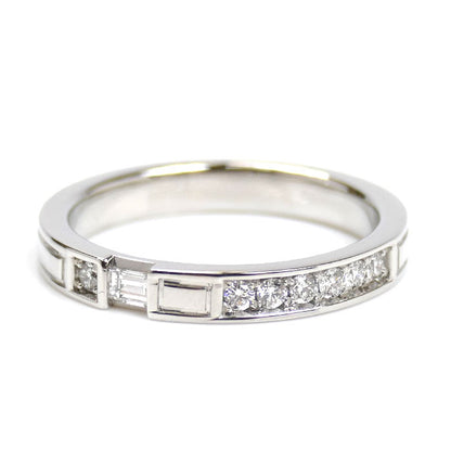 HARRY WINSTON ハリーウィンストン Pt950プラチナ トラフィック アクセント バンド リング リング・指輪 WBDPACRFTRF ダイヤモンド 15号 6.4g レディース【中古】【美品】