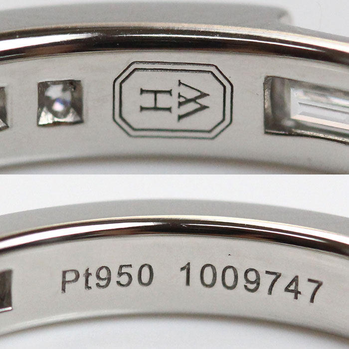 HARRY WINSTON ハリーウィンストン Pt950プラチナ トラフィック アクセント バンド リング リング・指輪 WBDPACRFTRF ダイヤモンド 15号 6.4g レディース【中古】【美品】