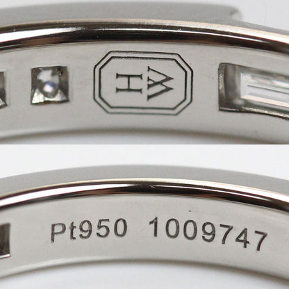 HARRY WINSTON ハリーウィンストン Pt950プラチナ トラフィック アクセント バンド リング リング・指輪 WBDPACRFTRF ダイヤモンド 15号 6.4g レディース【中古】【美品】