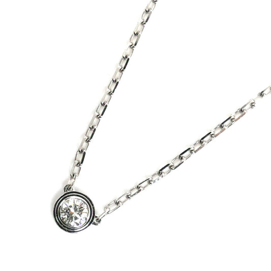 CARTIER カルティエ K18WG ホワイトゴールド ダムール SM ネックレス B7215900 ダイヤモンド 3.0g 41cm レディース【中古】【美品】