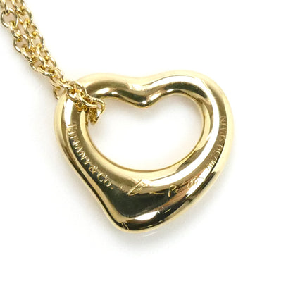 TIFFANY&Co. ティファニー K18YG イエローゴールド オープンハート ネックレス 3.1g 41cm レディース【中古】