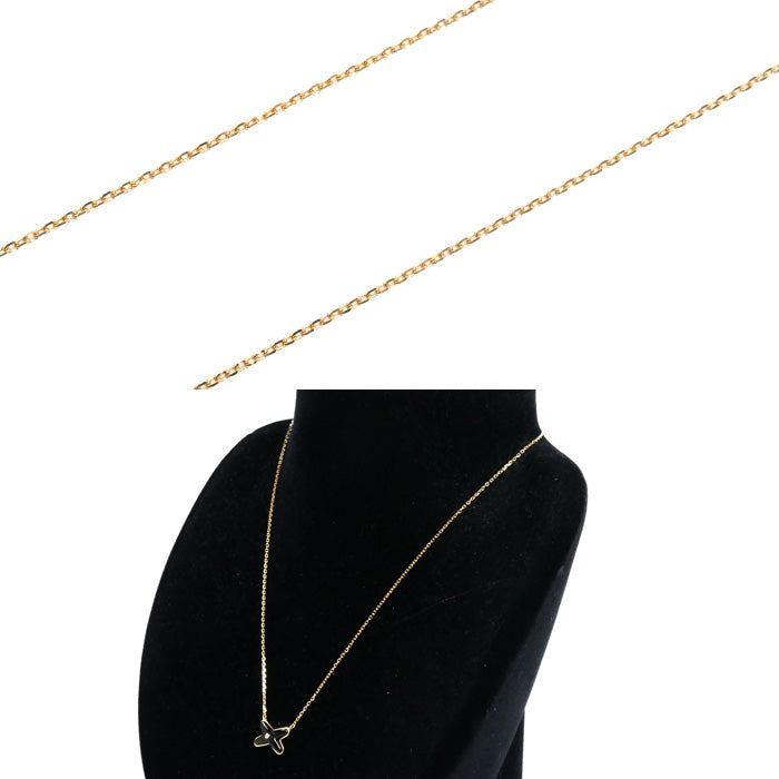 Chaumet ショーメ K18PG ピンクゴールド ジュ ドゥ リアン オニキス ネックレス 085107-000 オニキス ダイヤモンド 3.2g 38-40-41cm レディース【中古】【美品】