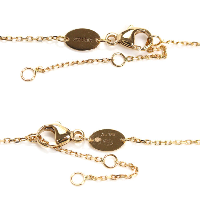 Chaumet ショーメ K18PG ピンクゴールド ジュ ドゥ リアン オニキス ネックレス 085107-000 オニキス ダイヤモンド 3.2g 38-40-41cm レディース【中古】【美品】