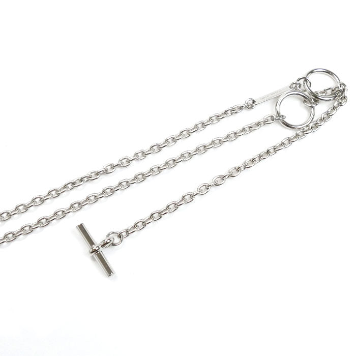 HERMES エルメス メタル パナッシュ ネックレス H077298FB00 48/58cm ユニセックス【中古】【美品】