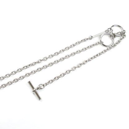 HERMES エルメス メタル パナッシュ ネックレス H077298FB00 48/58cm ユニセックス【中古】【美品】