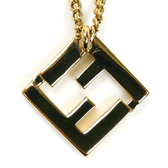 FENDI フェンディ GP ジルコン フォーエバーフェンディ ネックレス 8AK337A44GF089U 49-51-52-53cm レディース【中古】【美品】