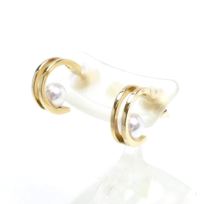 MIKIMOTO ミキモト K18YG イエローゴールド パール ピアス PE-1723PK パール約5.0mm 3.4g レディース【中古】【美品】