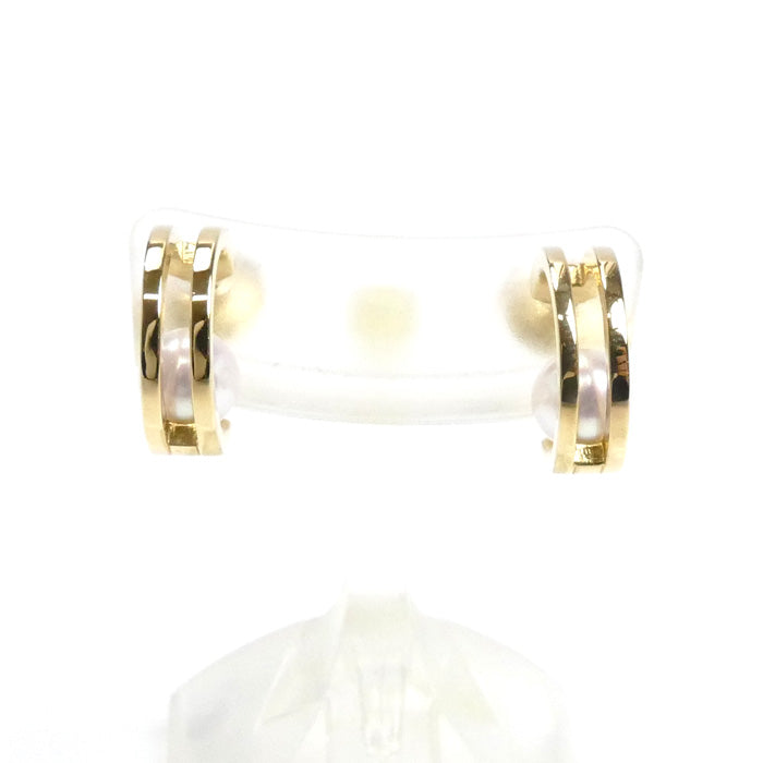 MIKIMOTO ミキモト K18YG イエローゴールド パール ピアス PE-1723PK パール約5.0mm 3.4g レディース【中古】【美品】